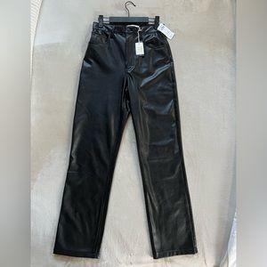 Vegan leather 90s Straight Pant Abercrombie & Fitch